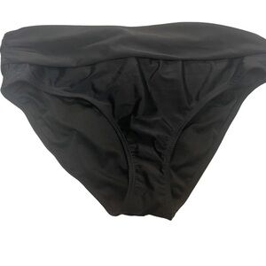 NWOT SHEKINI  black bikini bottoms. Ruched bottoms and a thick waist band. Sz M
